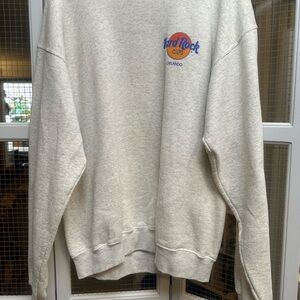 Hard Rock Cafe Cream Crewneck Sweater